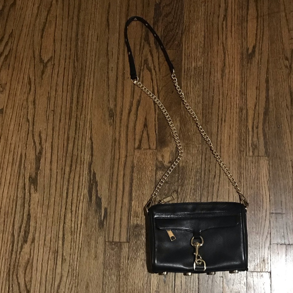 SOLD Rebecca Minkoff Black & Gold Crossbody Bag